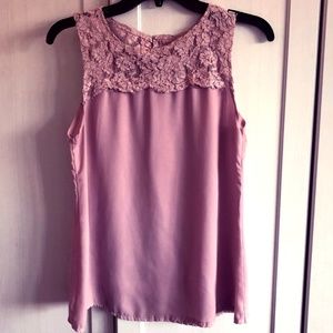 DAYSEVENTH Chiffon Lace Sleeveless Blouse